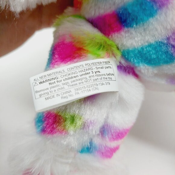 Sammie Kay Progressive Plush Unicorn Pink Rainbow White Multicolor Stuffed 10" - Picture 6 of 8